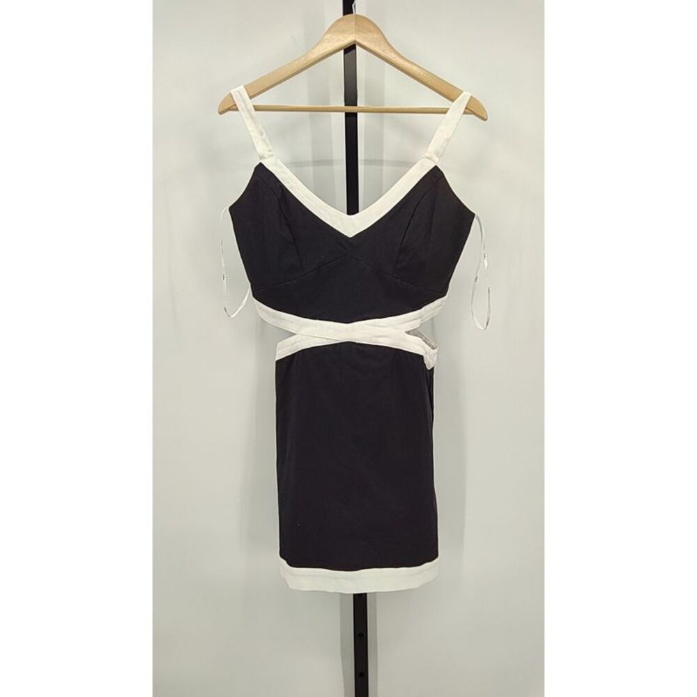 Lulus Women Nothing But Sweet Color Block Cutout Mini Dress Black M